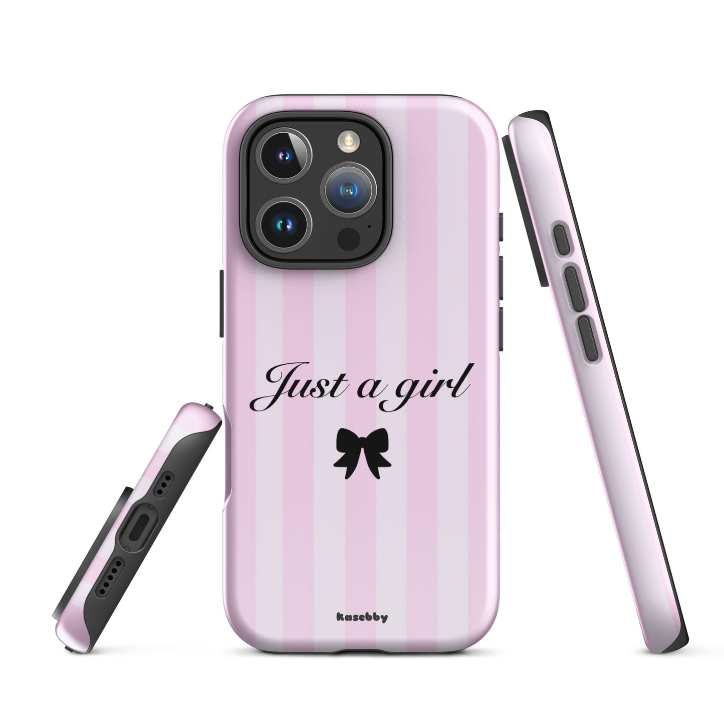 Just a Girl Pink Coquette Aesthetic Phone Case