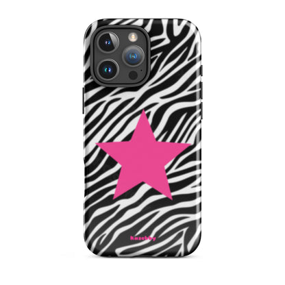 Zebra Print 2000s McBling Aesthetic Phone Case – Trendy Protective iPhone Cover