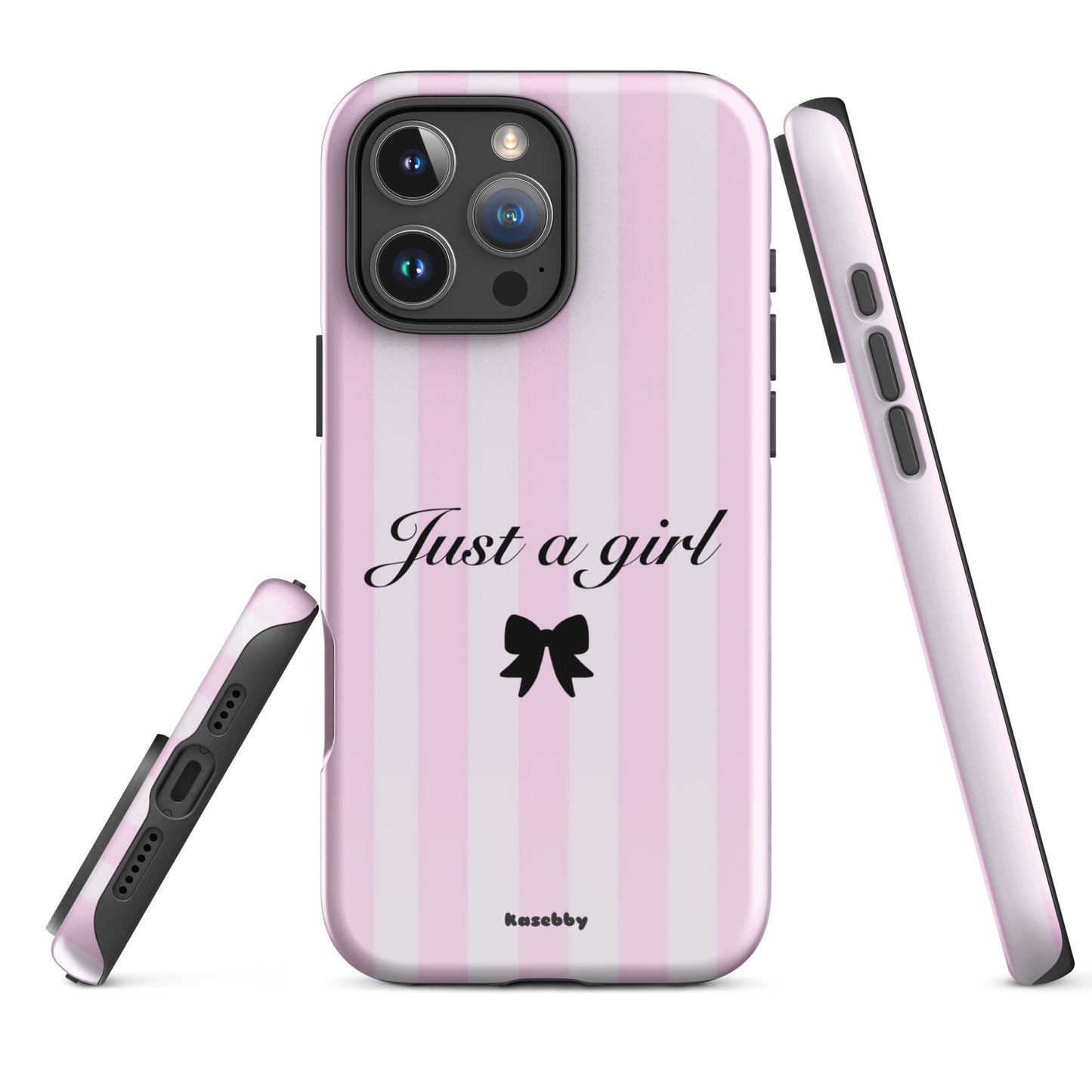 Just a Girl Pink Coquette Aesthetic Phone Case