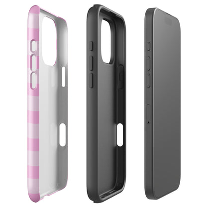 Pink Striped Phone Case - kasebby