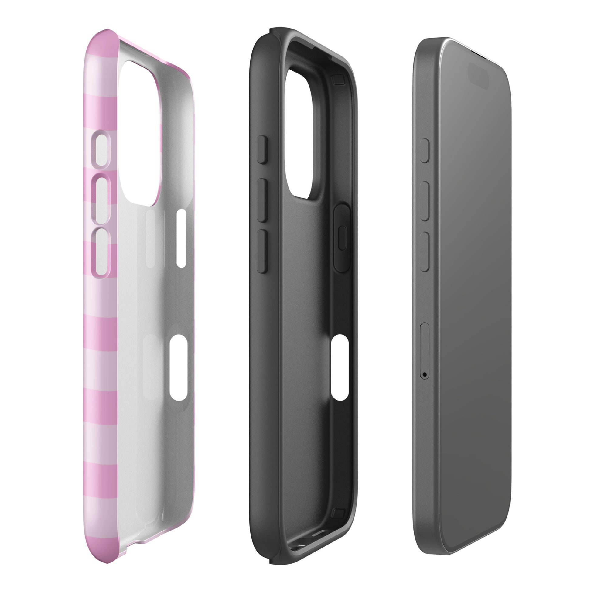 Pink Striped Phone Case - kasebby