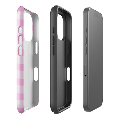 Pink Striped Phone Case - kasebby